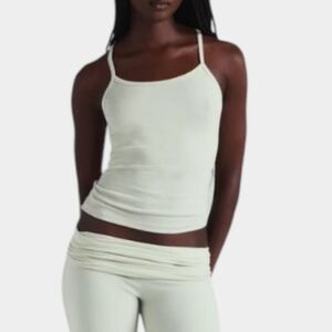 SKIMS Cotton Ribbed Scoop Long Tank Top